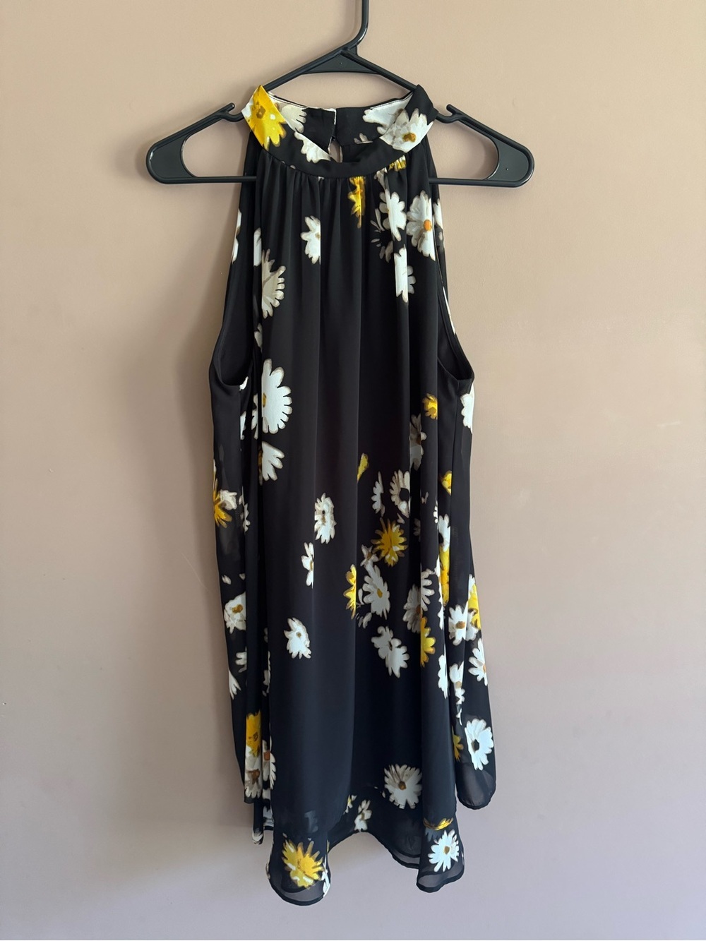 Eliza J Daisy Print Halter Mini Dress